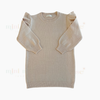 Edie Knitted Frill Jumper Dress - Cream