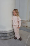 Lottie Knitted Frill Co-Ord Set - Vanilla